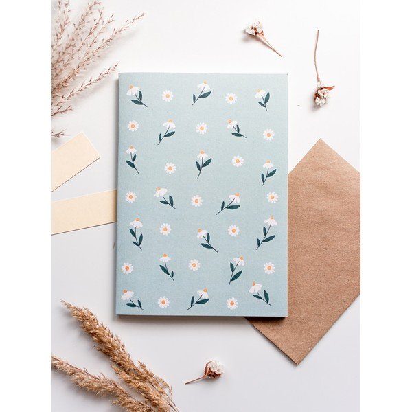Bilježnica bez crta od recikliranog papira A5 s motivom Printintin Daisies, 60 stranica-image-1