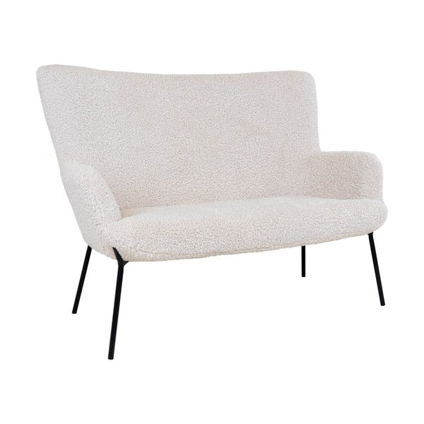 Bijela sofa od bouclé tkanine 128 cm Glasgow – House Nordic-image-2