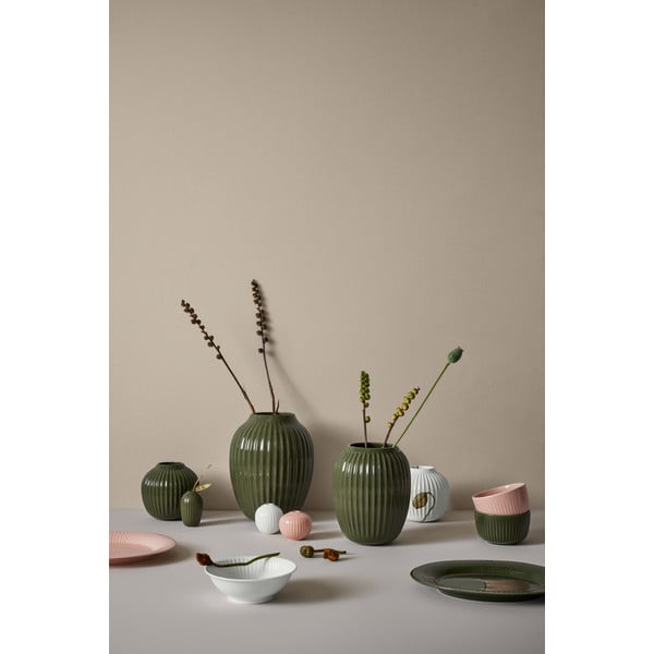 Tamnozelena zemljana vaza Kähler Design, visina 21 cm-image-2