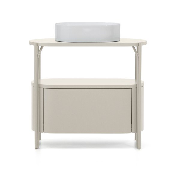 Bijeli ormarić za ispod umivaonika 90x81 cm Arely – Kave Home-image-3