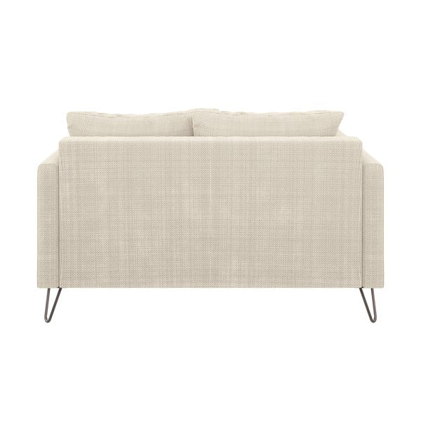 Krem sofa od šenila 140 cm Freya – Ropez-image-2