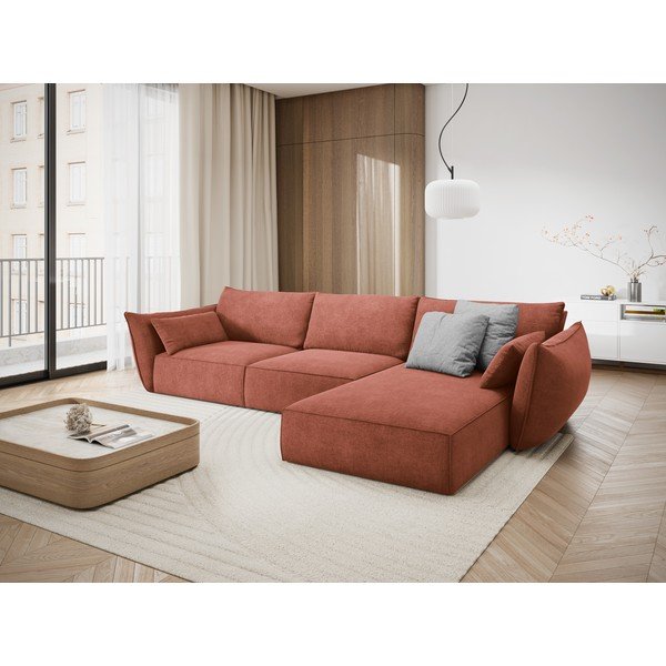Crvena kutna garnitura (desni kut) Vanda - Mazzini Sofas-image-1