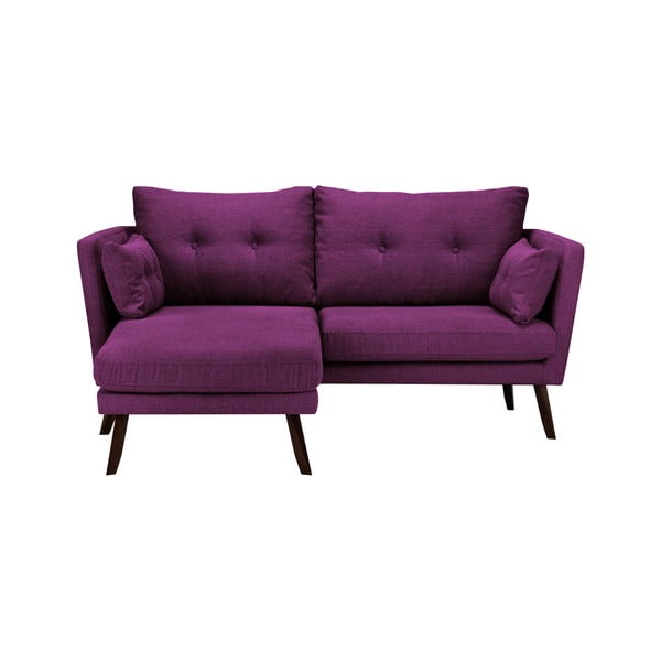 Ljubičasti trosjed Mazzini Sofas Elena, sa ležaljkom na lijevom uglu-image-1