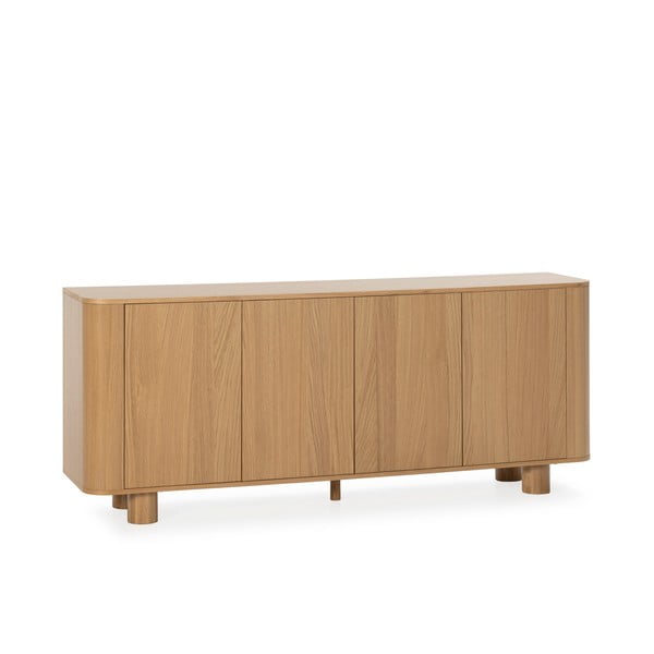 Komoda u dekoru hrasta u prirodnoj boji 180x75x40 cm Padoc – MOME-image-3