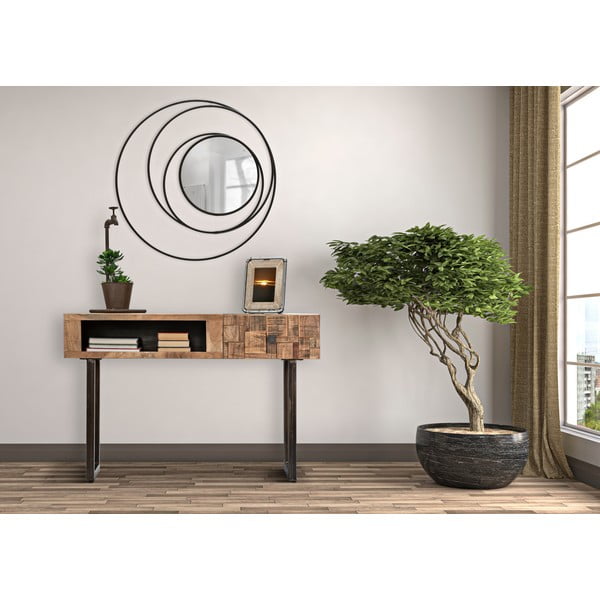 Zidno ogledalo Mauro Ferretti Dark, ø 80 cm-image-1