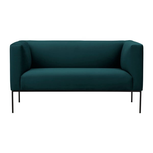 Petrolej plava baršunasta sofa Windsor & Co Sofas Neptune, 145 cm