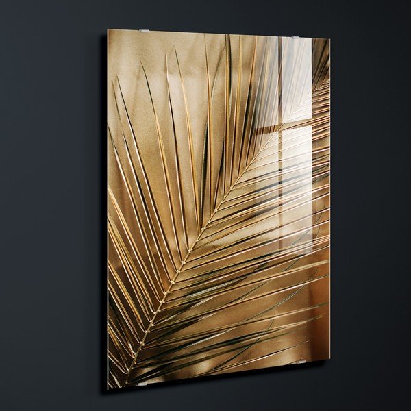 Tiskana staklena slika 80x120 cm Gold Palm  – Styler-image-3