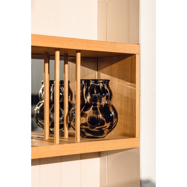 Tamno smeđa staklena ručno izrađena vaza (visina 22 cm) Dam – noo.ma-image-3