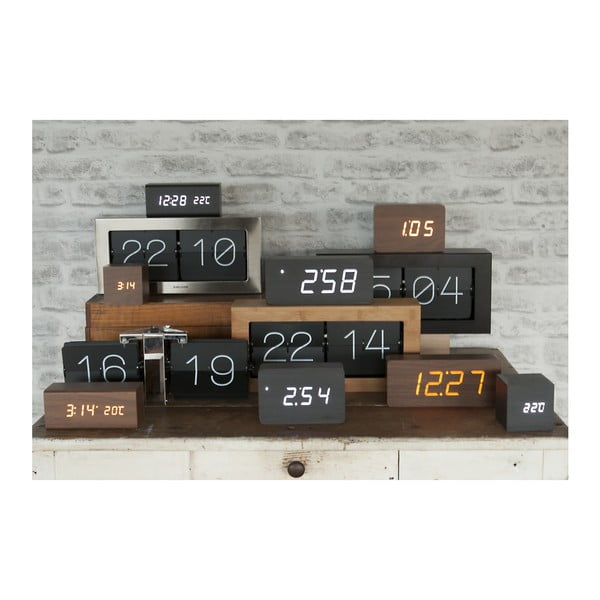 Crni budilnik Karlsson Mini Cube, 8 x 8 cm-image-2