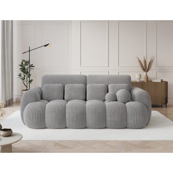Siva sklopiva sofa od samta 256 cm Cotonn – ELTAP-image-1