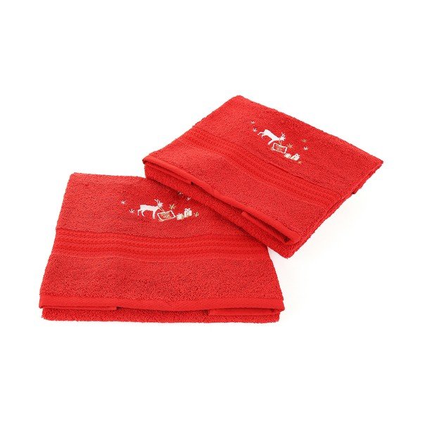 Set od 2 crvena ručnika Corap, 50 x 90 cm-image-1