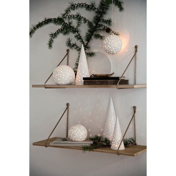 Bijeli božićni porculanski svijećnjak Kähler Design Nobili, visina 19 cm-image-3