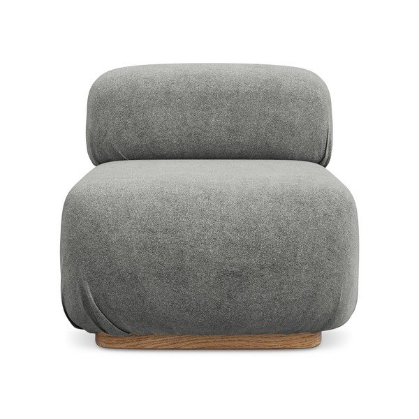 Siva modularna sjedeća garnitura od bouclé tkanine Ailani – Makamii