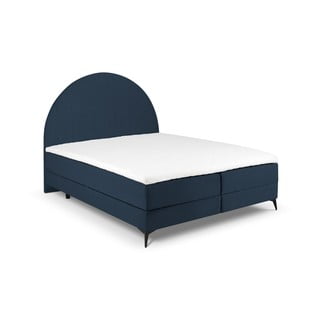 Tamnoplavi boxspring krevet s prostorom za pohranu 160x200 cm Sunrise - Cosmopolitan Design