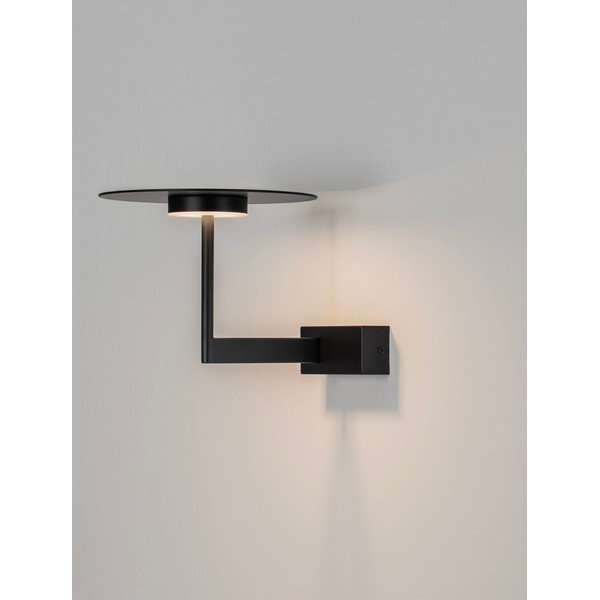 Mat crna LED zidna lampa aluminijska Tovi – Nova Luce-image-1