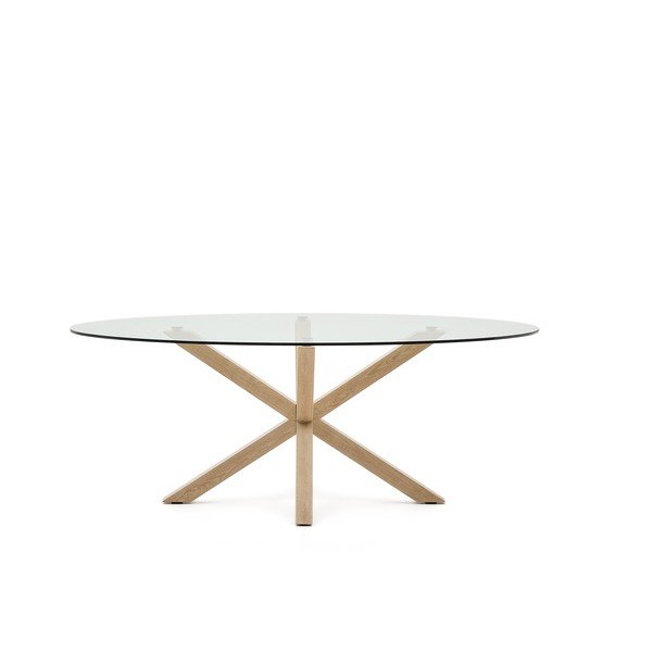 Blagovaonski stol sa staklenom pločom stola 100x200 cm Argo – Kave Home-image-3