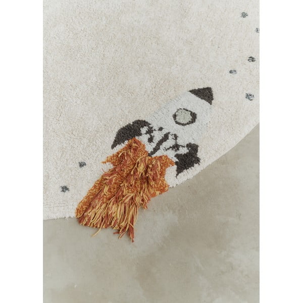 Krem periv/ručno rađen pamučan dječji tepih za igru ø140 cm Interstellar Journey – Lorena Canals-image-4