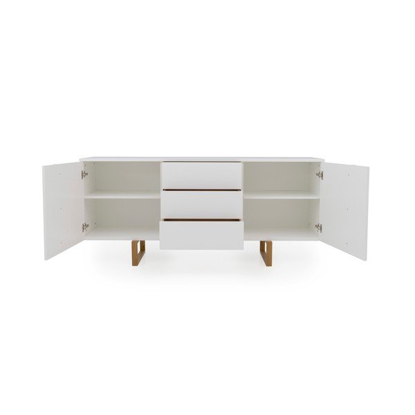 Bijela komoda s nogama od hrastovog drva Tenzo Birka, 176,5 x 78 cm-image-3