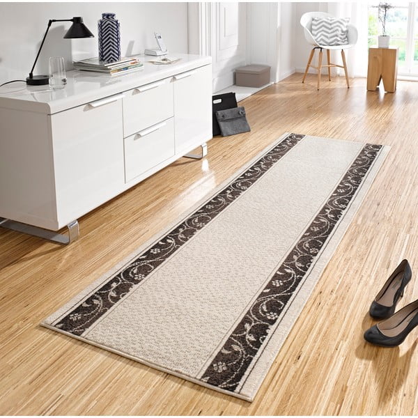 Smeđi/bež tepih staza 80x350 cm Plant – Hanse Home-image-1