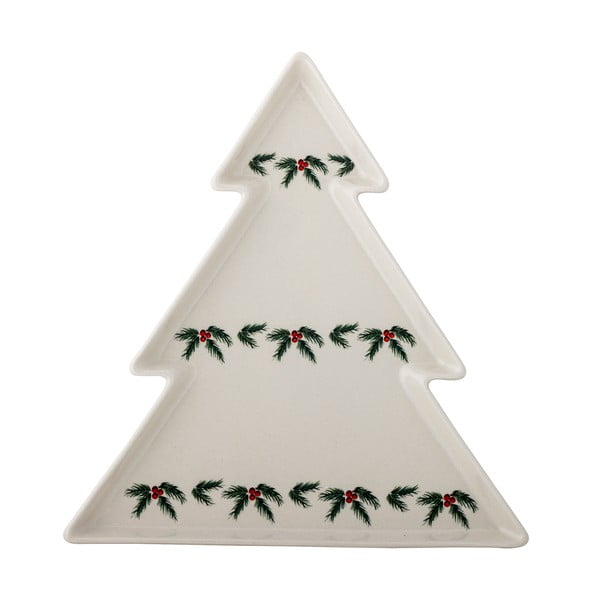 Krem tanjur s božićnim motivom za serviranje od kamenine Berry – Bloomingville