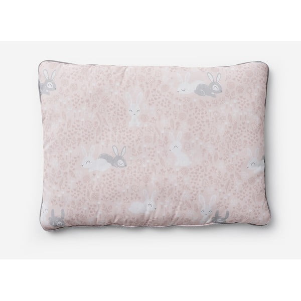 Ružičasti dječji ukrasni jastuk Pinio Bunnies, 40 x 55 cm