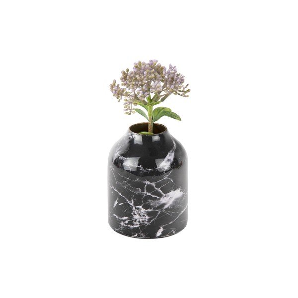 Crno-bijela željezna vaza PT LIVING Marble, visina 10 cm-image-2