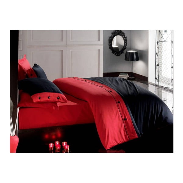 Premium satenska posteljina s plahtom za bračni krevet 200 x 220 cm