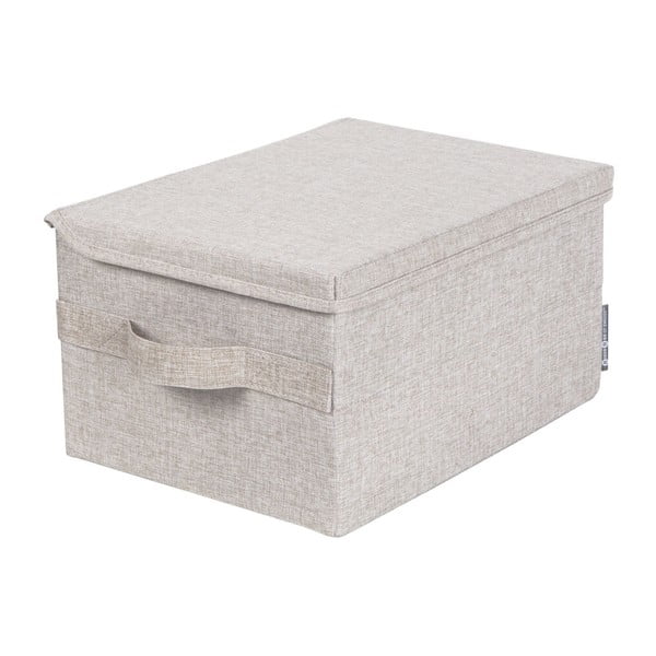 Bež tekstilna kutija za pohranu s poklopcem 35x26x19 cm Soft Storage – Bigso