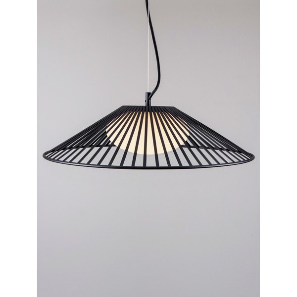 Mat crna metalna LED viseća svjetiljka sa staklenim sjenilom ø 50 cm Brume – Nova Luce-image-3
