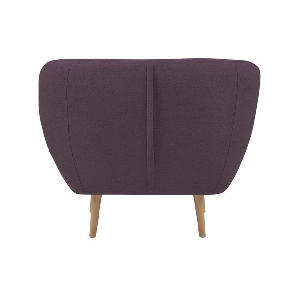 Ljubičasta fotelja sa svijetlim nogama Mazzini Sofas Sicile-image-3