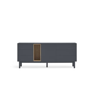 Tamno siva niska komoda 180x76 cm Corvo - Teulat