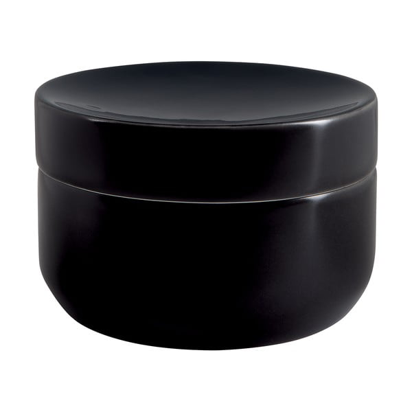 Crni keramički kupaonski organizator za pamučne vatice Jaro – Spirella