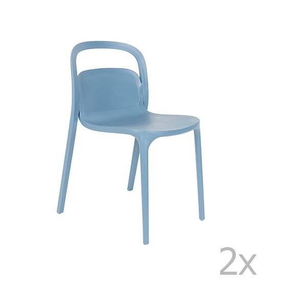 Set od 2 Blue White Rex stolice