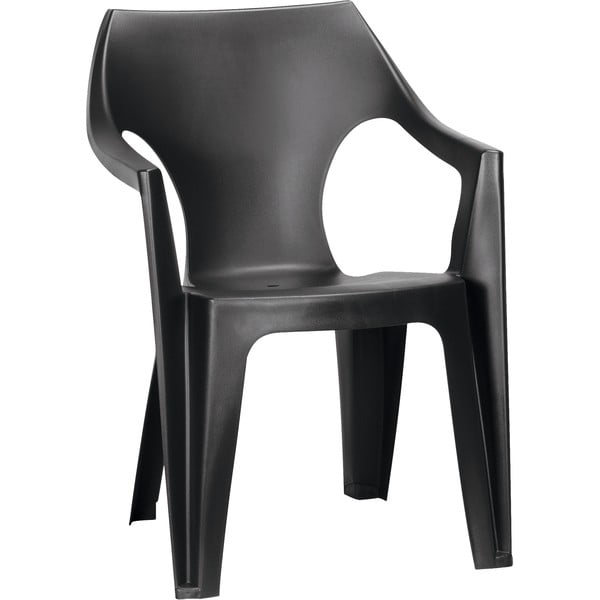Tamno siva plastična vrtna stolica Dante – Keter