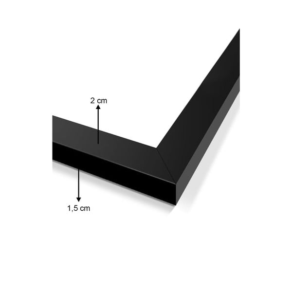 Set od 3 slike u crnim okvirima Vavien Artwork Abstract Lines, 35 x 45 cm-image-2