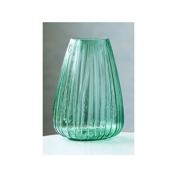 Zelena staklena vaza Bitz Kusintha, visina 22 cm-image-1