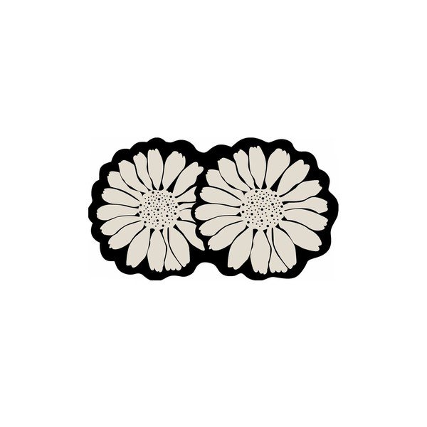 Crna/krem kupaonska prostirka 70x120 cm Flor Extrana – Foutastic