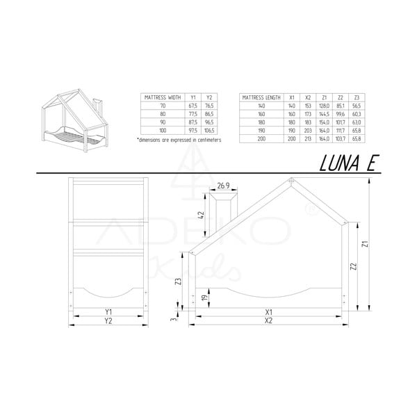 Krevet od borovog drva Adeko Luna Elma, 80 x 160 cm-image-3