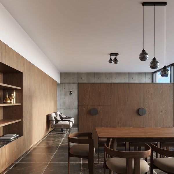 Crna stropna svjetiljka ø 15 cm Grande – Sollux-image-1