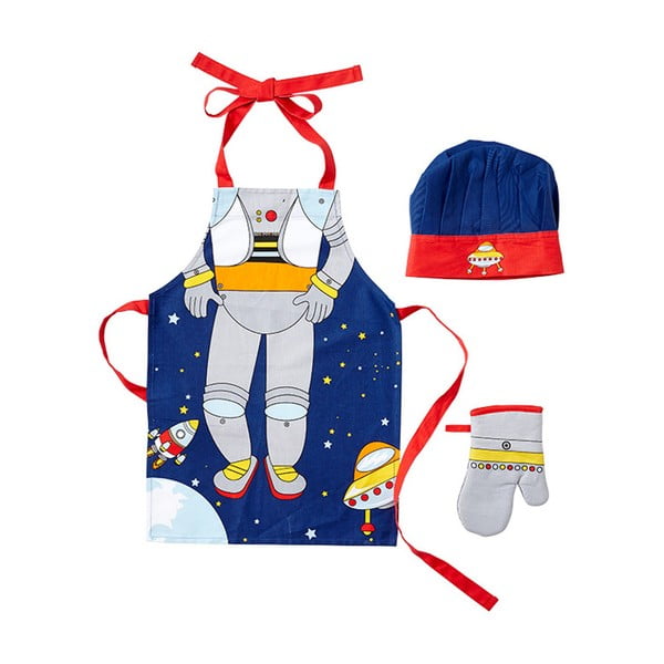 Ladelle Spaceman set pregača, rukavica i šešira za bebe