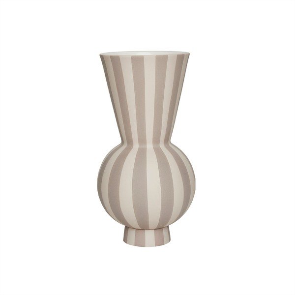 Bež ručno izrađena vaza od kamenine (visina 28 cm) Toppu – OYOY Living Design