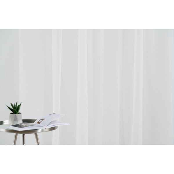 Bež prozirna zavjesa od voila 140x245 cm Crush – Mendola Fabrics-image-1