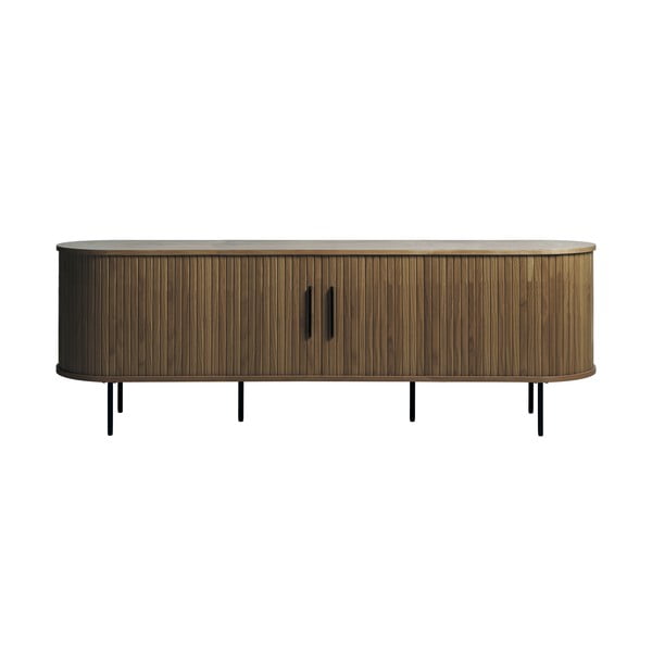 Smeđa TV komoda u dekoru hrasta 180x56x45 cm Nola – Unique Furniture