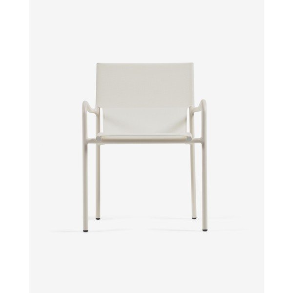 Bijela aluminijska vrtna stolica Kave Home Zaltana-image-1