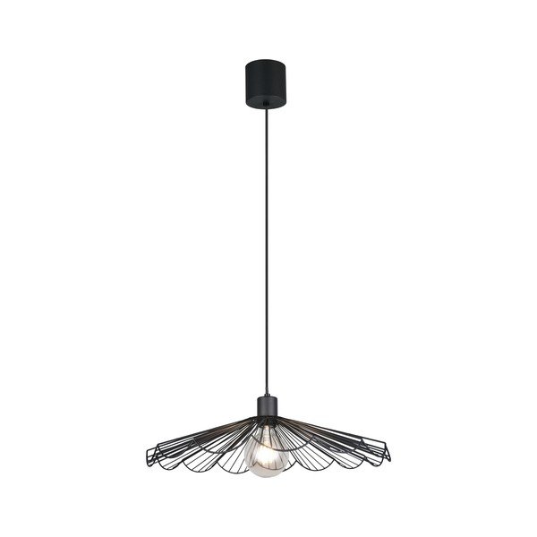 Crna metalna viseća svjetiljka s metalnim sjenilom ø 50 cm Margarita – Reality