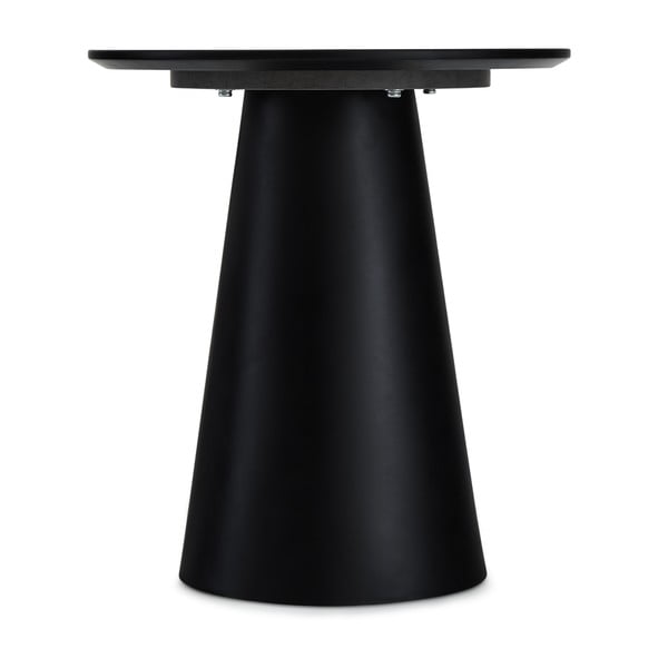 Crni/svijetlo sivi stolić za kavu s pločom stola u mramornom dekoru ø 45 cm Tango – Furnhouse-image-2