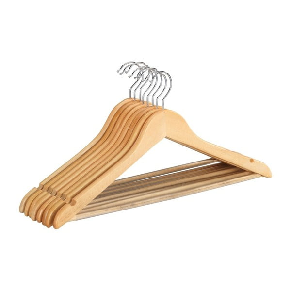 Set s 8 drvenih vješalica za odjeću Wenko Shaped Hanger Eco-image-1