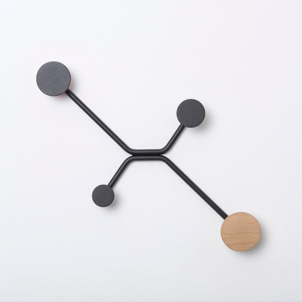 Crna zidna vješalica Gazzda Hook-image-4