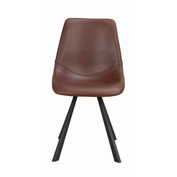 Smeđa blagovaonska stolica s crnim nogama Rowico Alpha-image-3