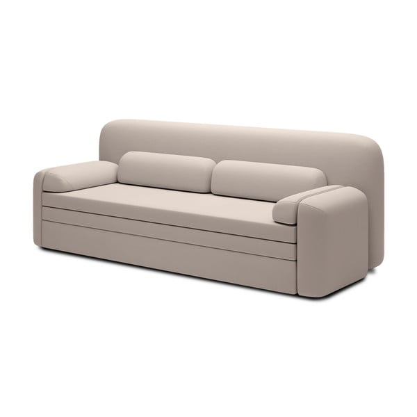 Bež baršunasti sklopiva/s prostorom za odlaganje sofa 236 cm Elioss – ELTAP-image-2